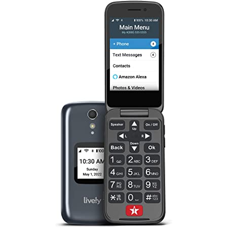 Lively - Jitterbug Flip2 Cell Phone for Seniors - Gray - Click Image to Close